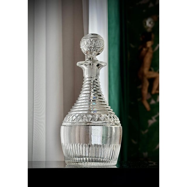 English Georgian Cut Glass Decanter with Cut Glass Stopper, 1800-1835 For Sale - Image 16 of 18