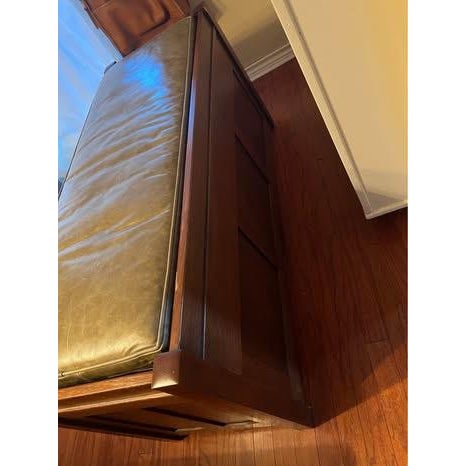 Authentic Stickley Mission bench with removable leather seat. Original finish. Purchased new about 15 years ago....