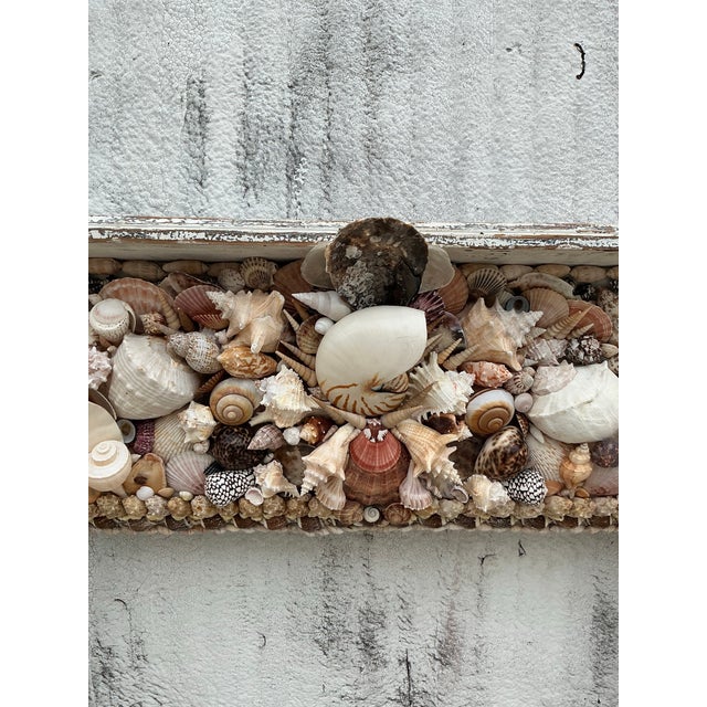 Vintage Boho Shell Encrusted Fireplace Surround For Sale - Image 9 of 12