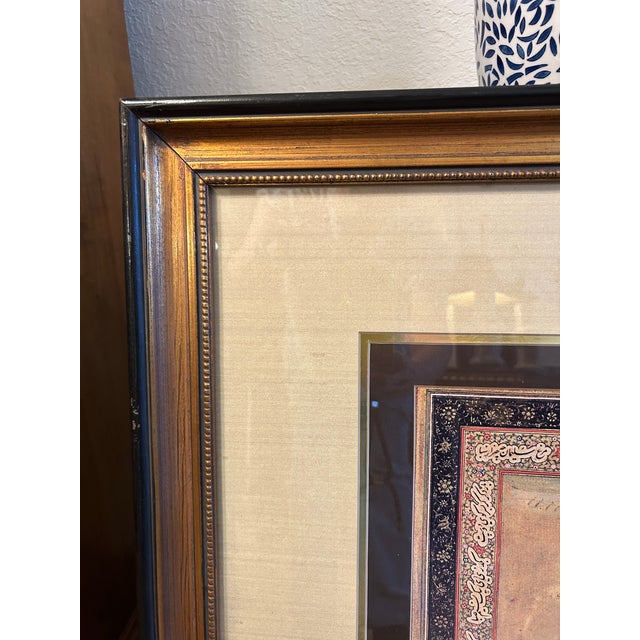 Stand out pair of vintage Asian style watercolor paintings on paper of birds executed in a classic technique. Presented...