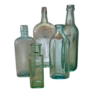 Antique Apothecary Bottles, Set of 5 For Sale