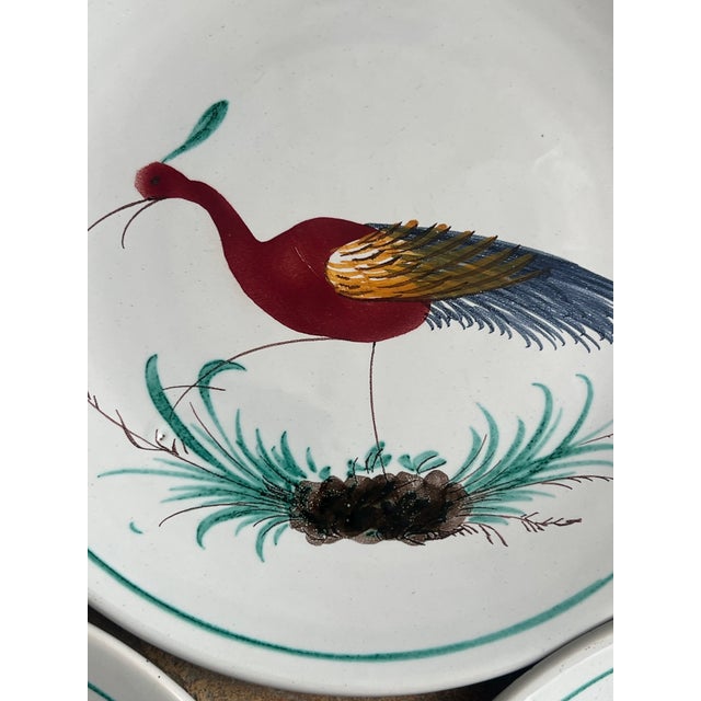 Hand painted bird plates made in Nove Italy around 2000.