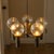 1960s Robert Long 5-Light Solid Brass & Hand-Blown Glass Chandelier, California Modern For Sale - Image 11 of 14
