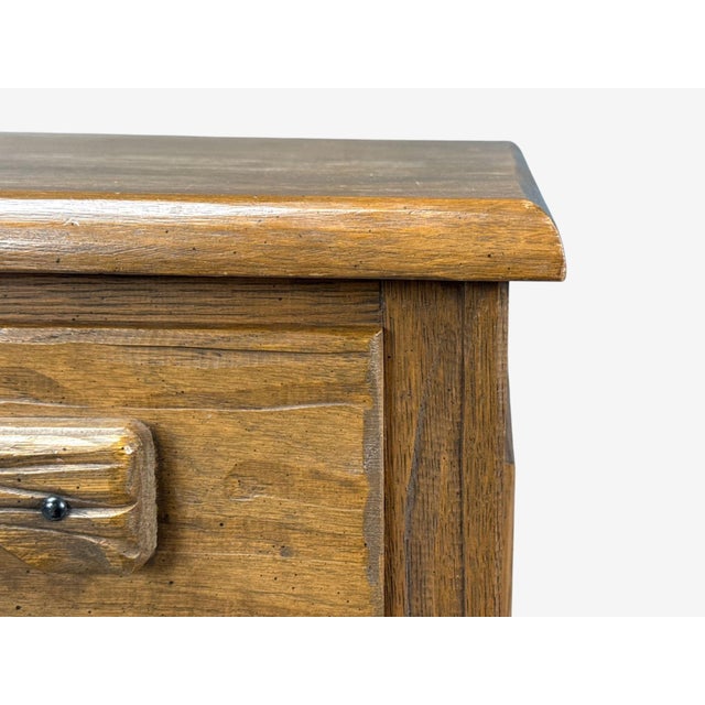 A. Brandt Ranch Oak, Oak, Chest of Drawers, Usa, 1950s, 2 Pieces For Sale - Image 10 of 12