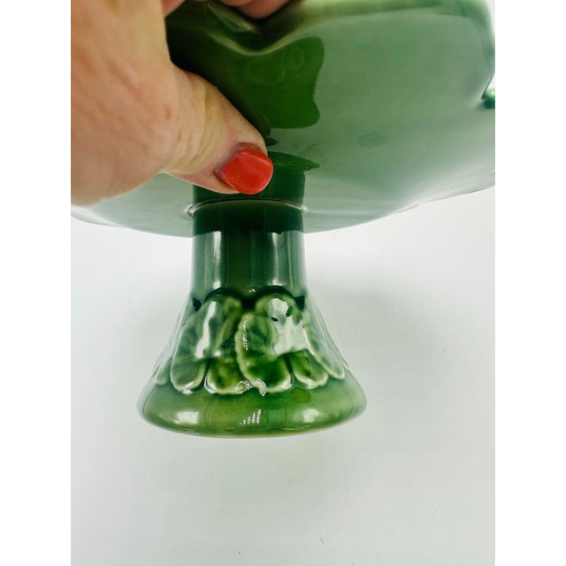 Chippendale Vintage Bordallo Pinheiro Pedestal Plate For Sale - Image 3 of 5