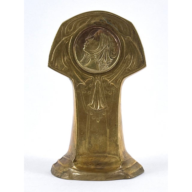 Art Nouveau Brass Mantel Clock, Germany, 1950s For Sale - Image 6 of 18