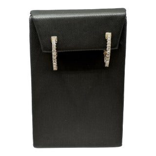 Natural Diamond Hoop Earrings in 14kt Yellow Gold – 0.70ctw, 0.75in, New, A Pair For Sale