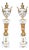 Louis XVI Revival Pedestals with Marble Ormolu Urns, Set of 2 For Sale