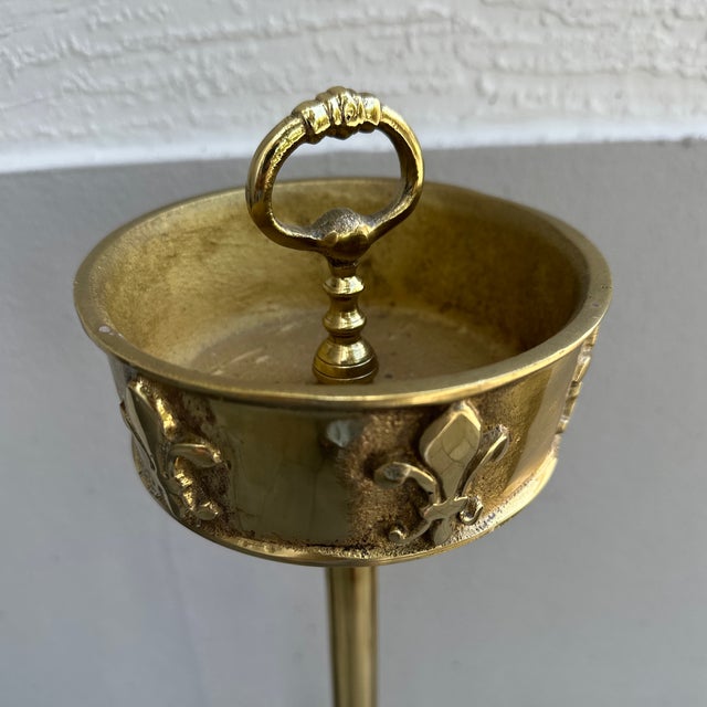 Elevate your decor with this exquisite vintage standing ashtray from the renowned Loire Valley in France. Crafted from...