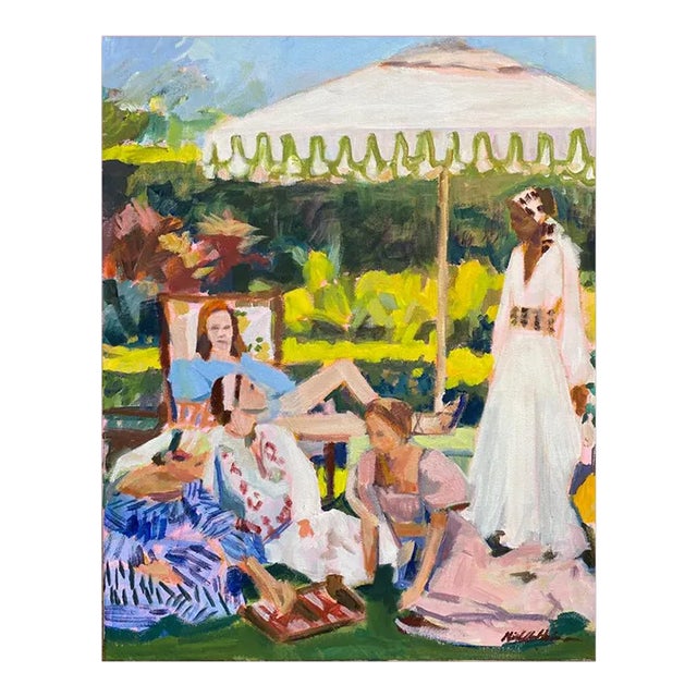 "Lunching Ladies" Contemporary Expressionist Figurative Original Fine Art Print by Michelle Heimann 8x10 For Sale