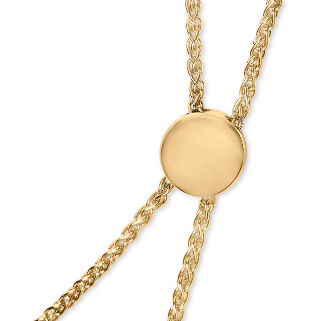 Haus of Brilliance Gold Vermeil Diamond Accent "MOM" Lariat Bolo Bracelet For Sale - Image 4 of 4