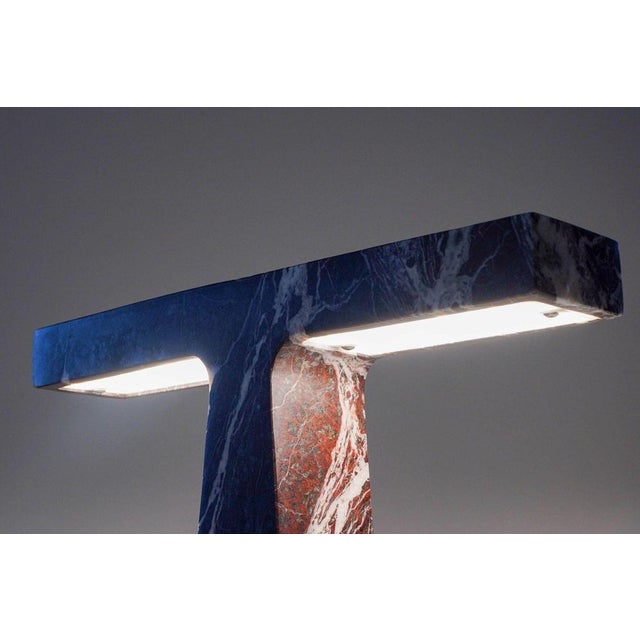 Marble Table Lamps in Rosso Levanto Marble by Silvio Piattelli, Set of 2 For Sale - Image 6 of 18