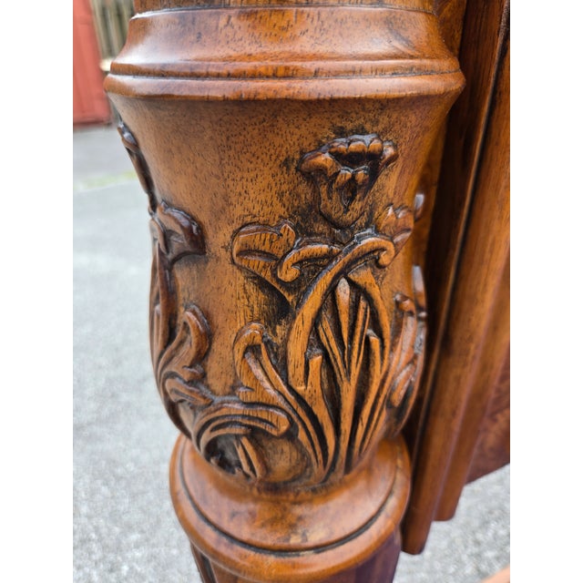 Wood Vintage King Size Four Poster Bedframe For Sale - Image 7 of 10