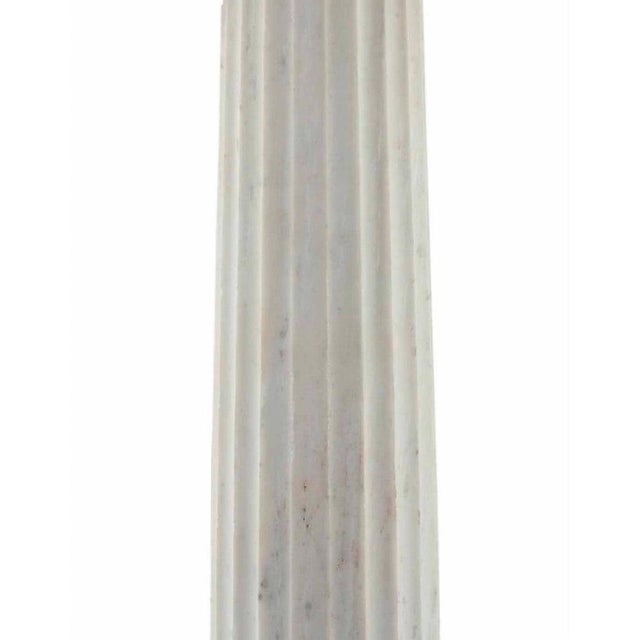 Victorian Style Marble Fluted Column For Sale - Image 4 of 5