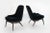 Adrian Pearsall Set of Slipper Chairs by Adrian Pearsall in Navy Mohair, 1950s For Sale - Image 4 of 12