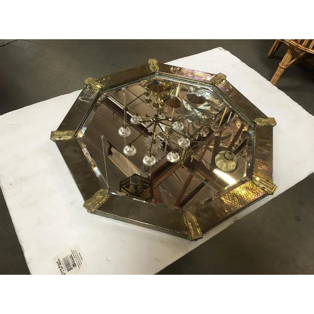 1920s Arts and Crafts Hand Hammered Octagon Copper Mirror For Sale - Image 5 of 8