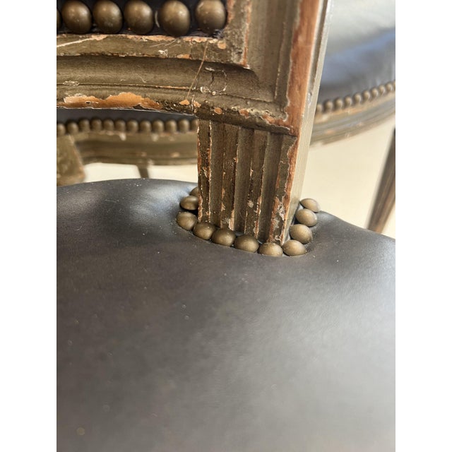 Wood Set of 6 Antique Louis XVI Chairs For Sale - Image 7 of 12