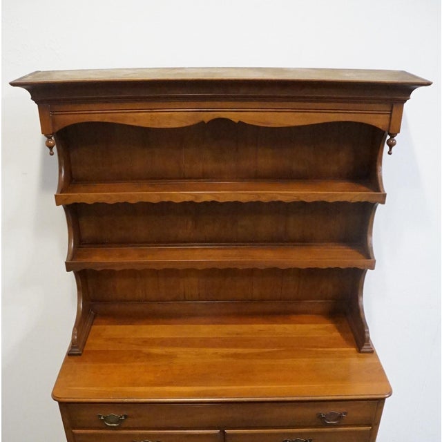 Pennsylvania House Pennsylvania House Independence Hall Collection Solid Cherry Early American 46" Buffet W. Dutch Cupboard Hutch - Candlelight Finish For Sale - Image 4 of 14