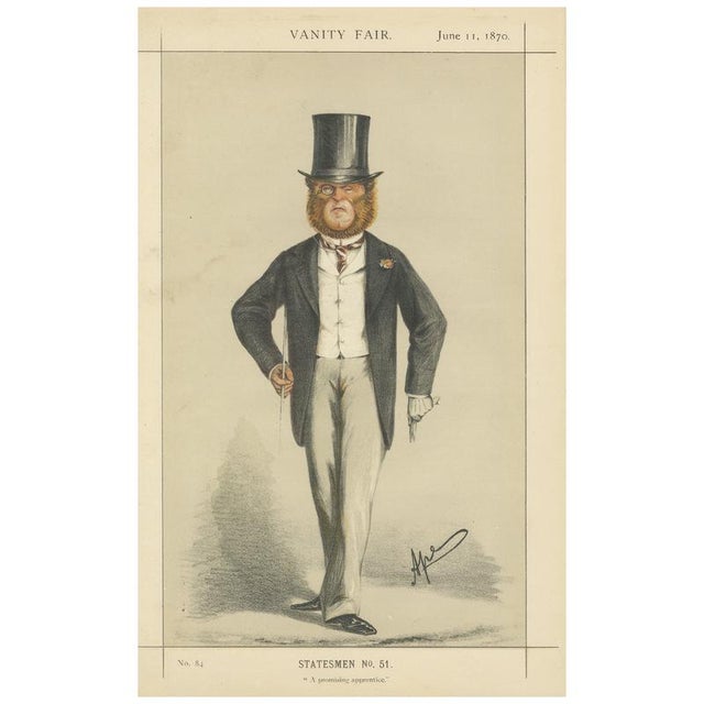 Edward Knatchbull-Hugessen, Vanity Fair Statesmen, 1870, Paper For Sale - Image 10 of 10