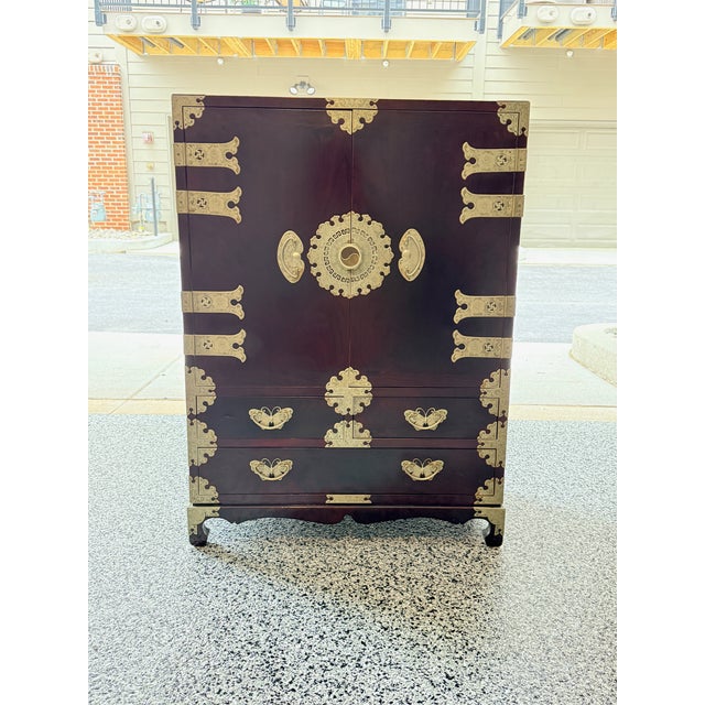 Antique Korean Bandaji Cabinet With Butterfly Drawer Pulls For Sale - Image 10 of 10