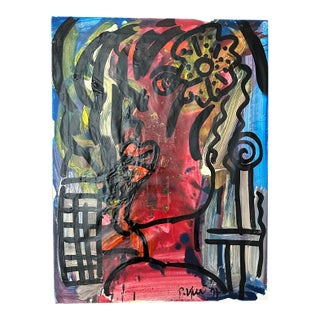 Peter Keil's "New York": Original Vibrant Expressionist Painting by Celebrated German Artist For Sale
