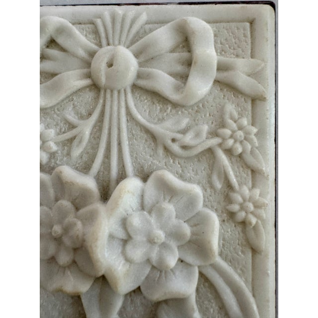 Late 19th Century 19th Marble Plaque Flowers For Sale - Image 5 of 6