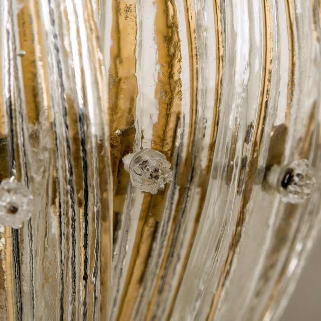 Glass Leaves and Brass Wall Lights attributed to J. T. Kalmar, 1960s, Set of 2 For Sale - Image 10 of 18