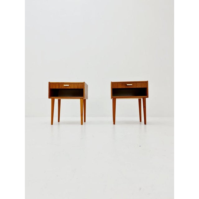 Mid-Century Danish Teak Nightstands, 1960s, Set of 2 For Sale - Image 5 of 12