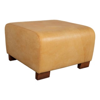 Cognac Leather Ottoman from Machalke For Sale