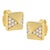 Contemporary 14K Yellow Gold 1/4 Cttw Diamond Pyramid Stud Earring (G-H Color, SI1-SI2 Clarity) For Sale - Image 3 of 6