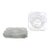 Clear Glass Square Plates 4pc Set With Floral Etched Motif Scalloped Edges 4852b For Sale