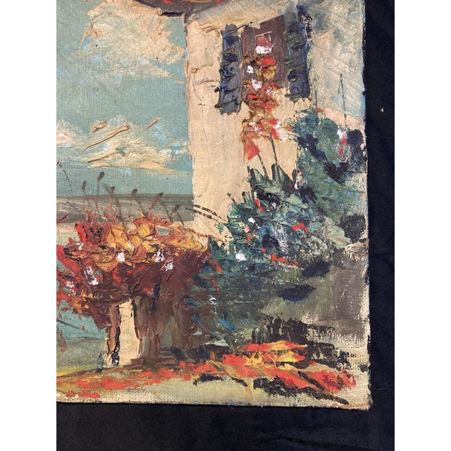 French School Artist, Mediterranean Marine Scene, 1950s, Oil on Canvas For Sale - Image 6 of 12