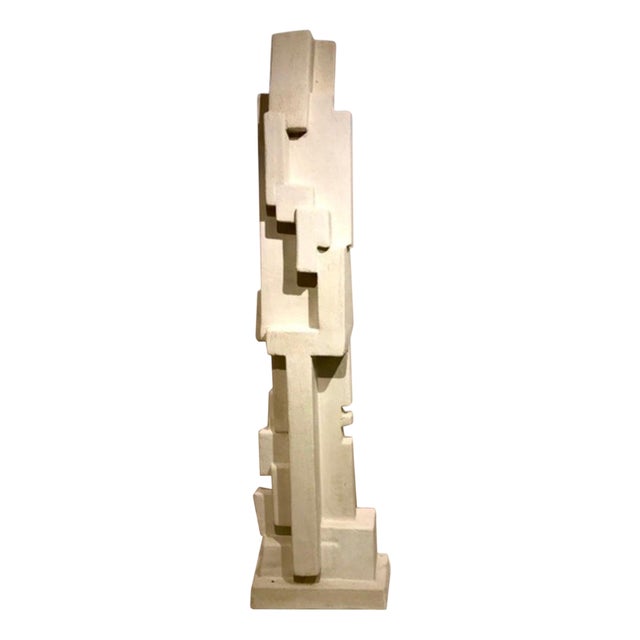 Concrete and Clay Totem 160 by Frederic Texier For Sale