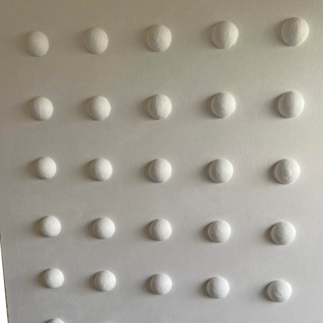 Contemporary Minimalist 3d Wall Sculpture Art | Large Textured White Wall Panel | Modern Abstract Statement Piece 48"x72" For Sale - Image 3 of 5