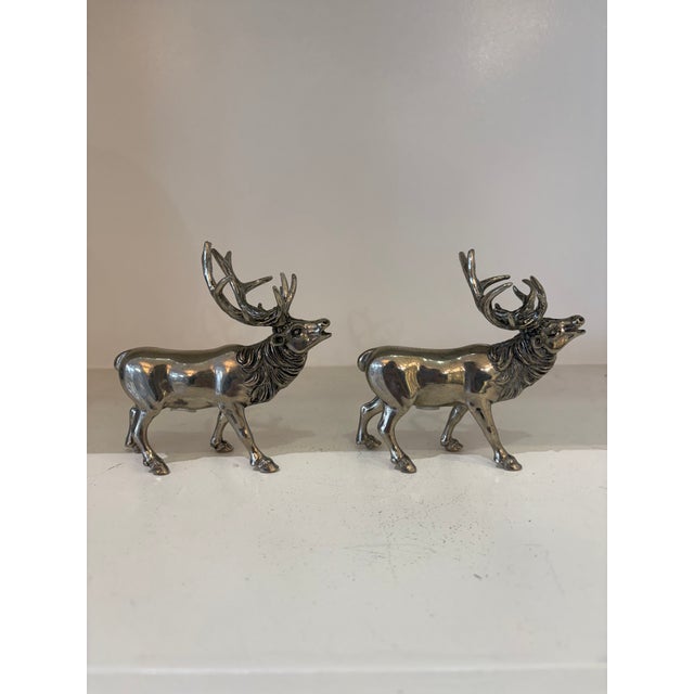 Modern Pewter Moose Salt and Pepper Shakers For Sale - Image 3 of 7