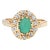 Antique Victorian Turquoise Diamond Ring Vintage 14 Karat Gold Mine Cut Halo size 6 For Sale