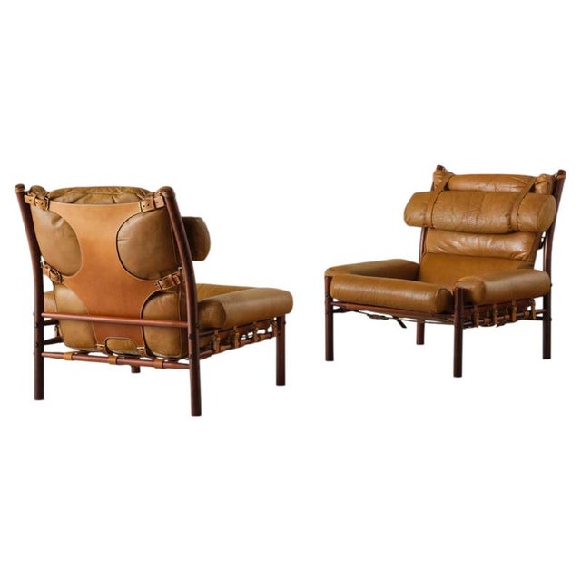 Inca Easy Lounge Chairs by Arne Norell, 1970s, Set of 2 For Sale - Image 11 of 11