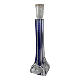Art Glass Table Lamp by Paul Kedelv for Flygsfors Glasbruk, Sweden, 1950s For Sale