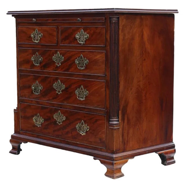 Antique Late 18th Century Georgian Mahogany Batchelors Chest of Drawers For Sale - Image 3 of 9