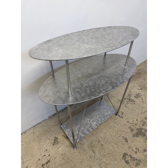 Handcrafted Artisan Entry / Foyer Table or Tall Vanity With Mirror, 1990s For Sale - Image 18 of 18