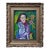 Mid-20th Century Signed - Expressionist Figure With Cat, Oil on Canvas. For Sale
