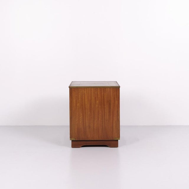 Wood Bedside Tables in Mahogany with Leather Top by Bevan Funnell, 1960s, Set of 2 For Sale - Image 7 of 15