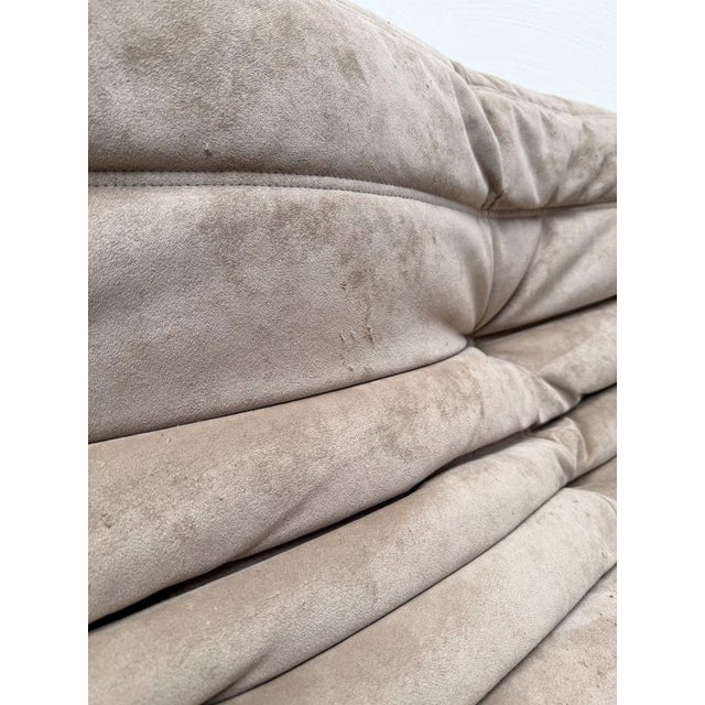 Beige Vintage Alcantara Togo 2-Seater by Michel Ducaroy for Ligne Roset, 1990s For Sale - Image 8 of 18