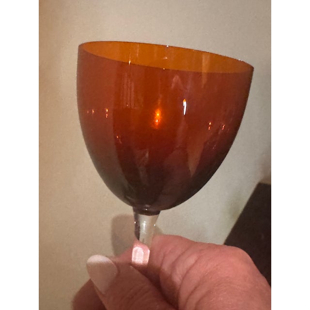 Glass Mid 20th Centur Baccarat Crystal Wine Perfection Pattern Hock Set - 6 Pieces For Sale - Image 7 of 12