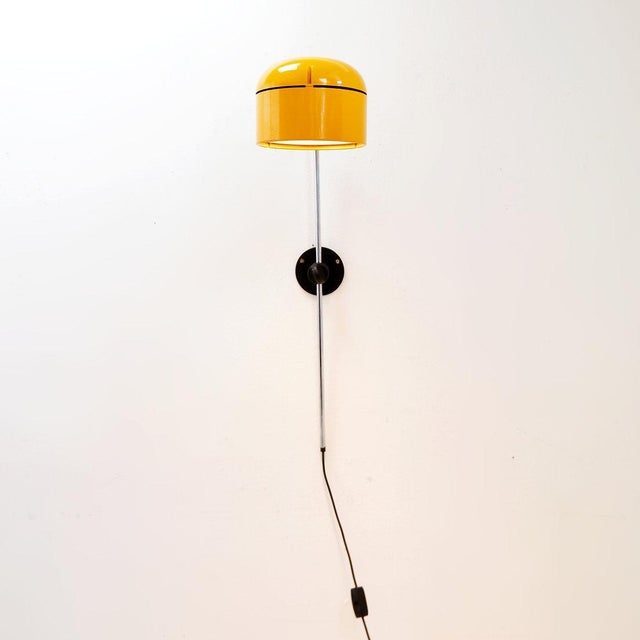 Yellow Space Age Yellow Wall Lamp by Arnold Berges for Staff Germany, 1970s For Sale - Image 8 of 17