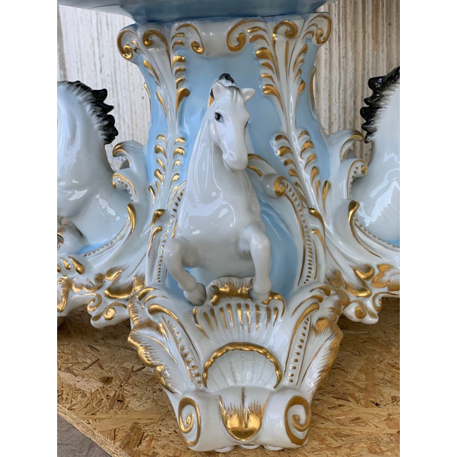 19th Sevrès Porcelain Figural Stand Centerpiece Raised Fruit Basket For Sale - Image 12 of 12