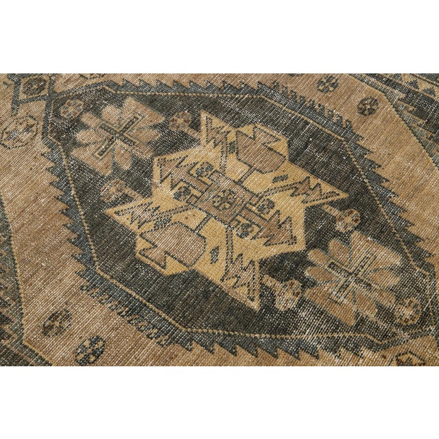 Gray Gray Geometric Designed Persian Vintage Wool Rug For Sale - Image 8 of 8