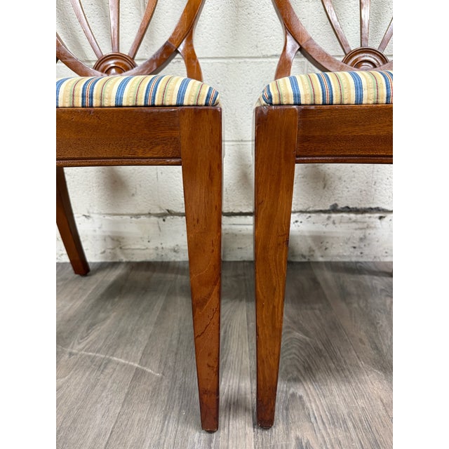 Vintage Hepplewhite or Georgian Style Shield Back Dining Chairs - Set of 6 For Sale - Image 13 of 13