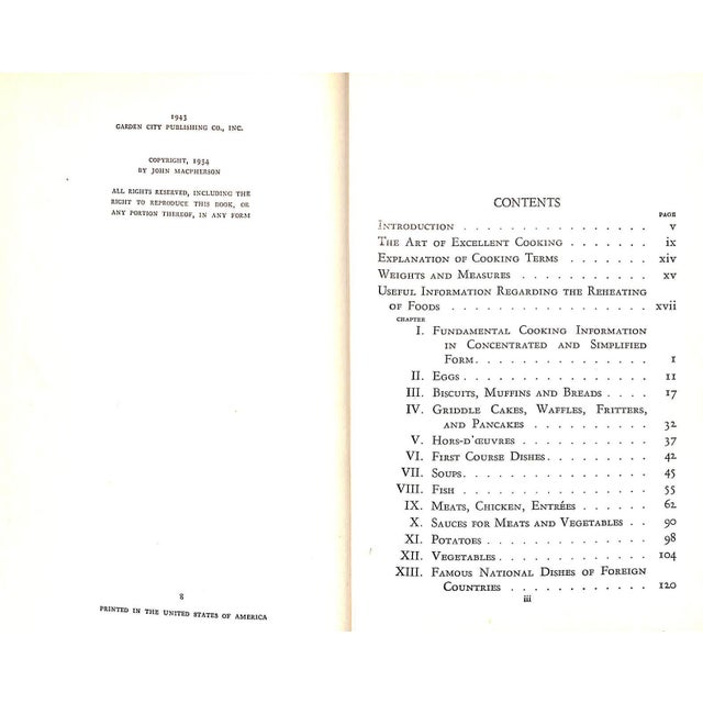 "The Mystery Chef's Own Cook Book" 1934 Macpherson, John For Sale - Image 4 of 10