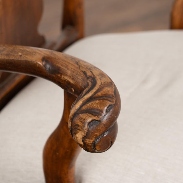 Late 18th Century Pair of Swedish Rococo Walnut Armchairs For Sale - Image 9 of 15
